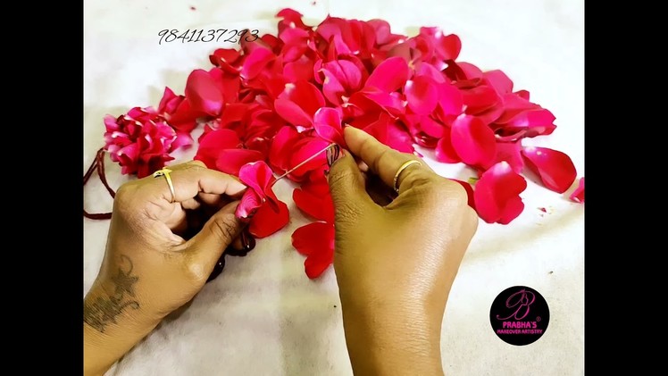 Bridal jada flower making | flower veni and pendants tutorial | Prabha's creativity | jadai flowers