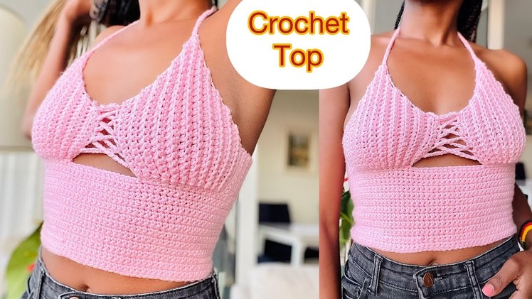 Crochet Ribbed Mermaid Top. Crochet Bralette