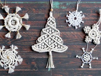DIY Christmas Tree Macrame Ornament Tutorial