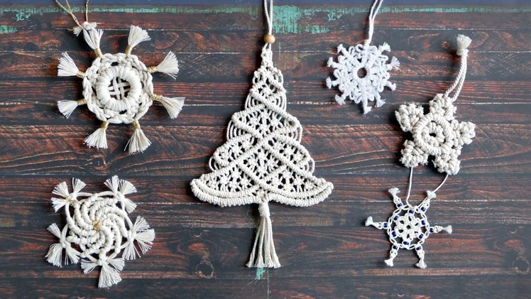 DIY Christmas Tree Macrame Ornament Tutorial