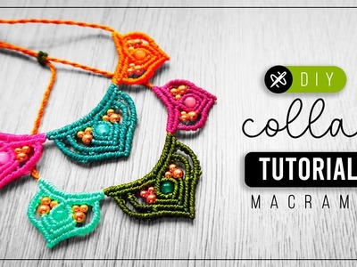 DIY Collar Beta » ???? tutorial | como hacer collar de hilo | diy ● Macrame necklace #252
