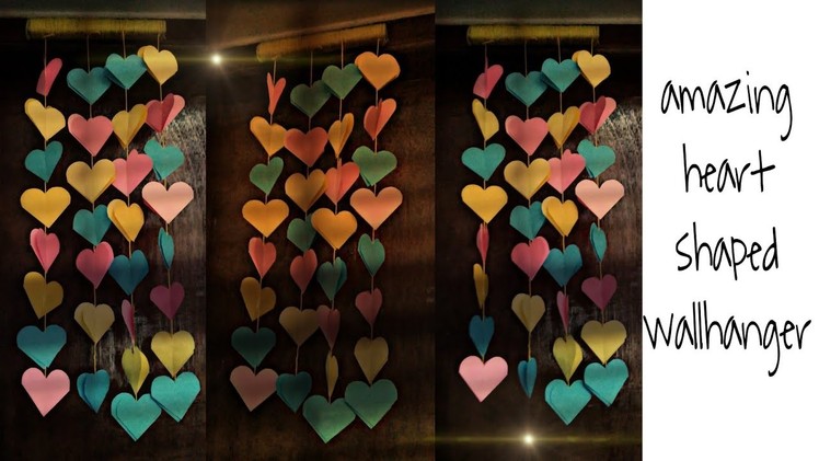 DIY heart shaped wall decoration idea|paper craft|room decor|DS craft ideas#shorts#craftwork