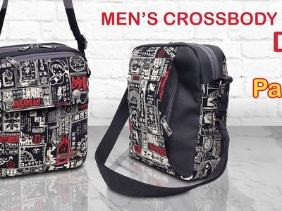 DIY Men's crossbody bag (PART 2) - How to make sling bag - Tutorial cara membuat tas selempang pria