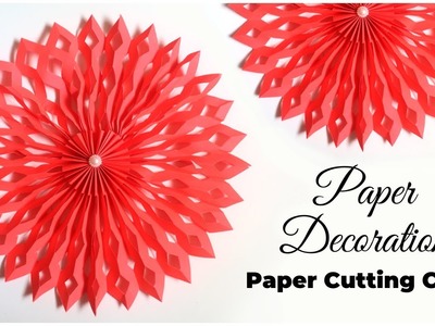 DIY Paper Decorations | Paper Cutting Craft | Paper Snowflake