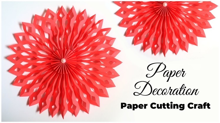 DIY Paper Decorations | Paper Cutting Craft | Paper Snowflake