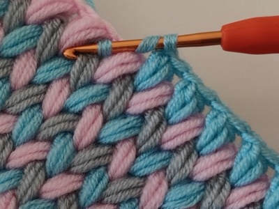 Easy crochet baby blanket zigzag spike pattern for beginners ~ Trend Crochet Blanket Pattern