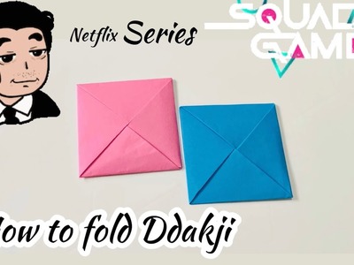 Easy DIY Korean flip card from squid game | How to make Ddakji | DIY paper game