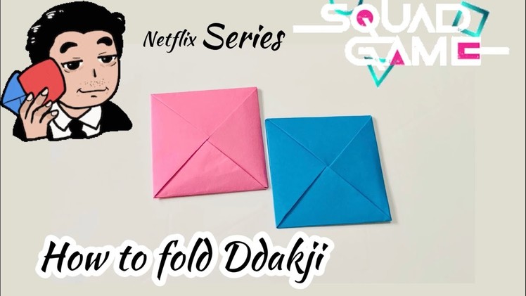 Easy DIY Korean flip card from squid game | How to make Ddakji | DIY paper game