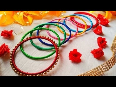 Elegant Traditional Bangles Ideas || #shorts #diybangles #ytshorts #trending #traditional #diwali