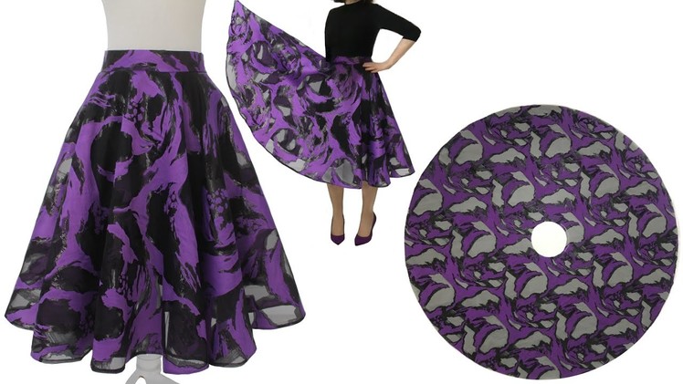 ✅ FULL CIRCLE SKIRT | Full Circular Umbrella Skirt Cutting and Stitching | DIY Full flared lehenga