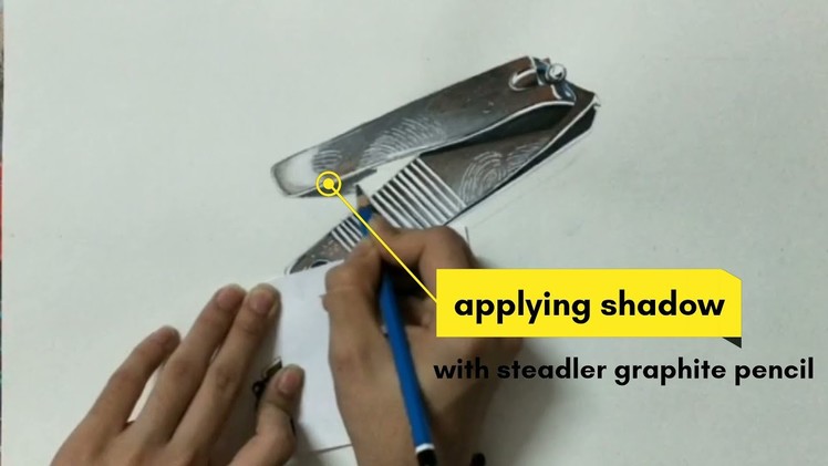 High quality hyper- realistic nail cutter drawing 3d art