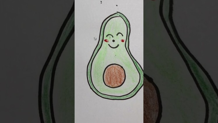 How to draw  AVOCADO easy and cute. ????