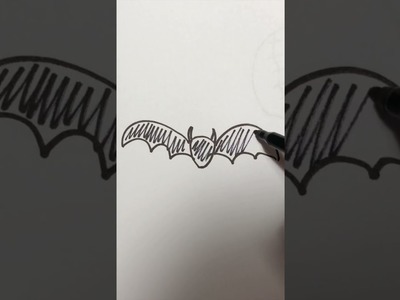 How to draw BAT HALLOWEEN easy and cute. ????