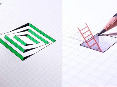 How to Draw - Easy 3D Tiny Ladder & Art Illusions