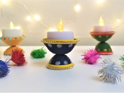 How to make Quilling Diya Stand for Diwali | Quilling Tealight Holder | Diwali Decor Ideas