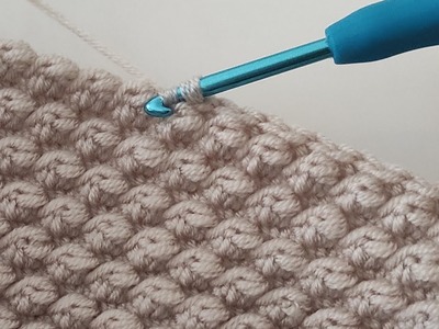 Super Easy crochet baby blanket popcorn pattern for beginners ~ Trend 3D Crochet Blanket Pattern