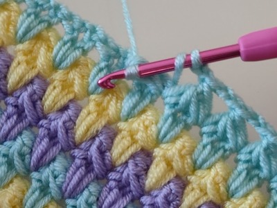 Super Easy Crochet Baby Blanket İce Cream Pattern For Beginners ~ Trend Crochet Blanket Pattern