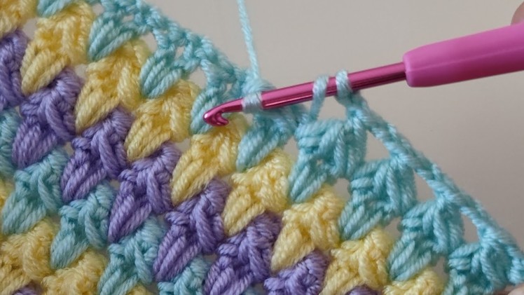 Super Easy Crochet Baby Blanket İce Cream Pattern For Beginners ~ Trend Crochet Blanket Pattern