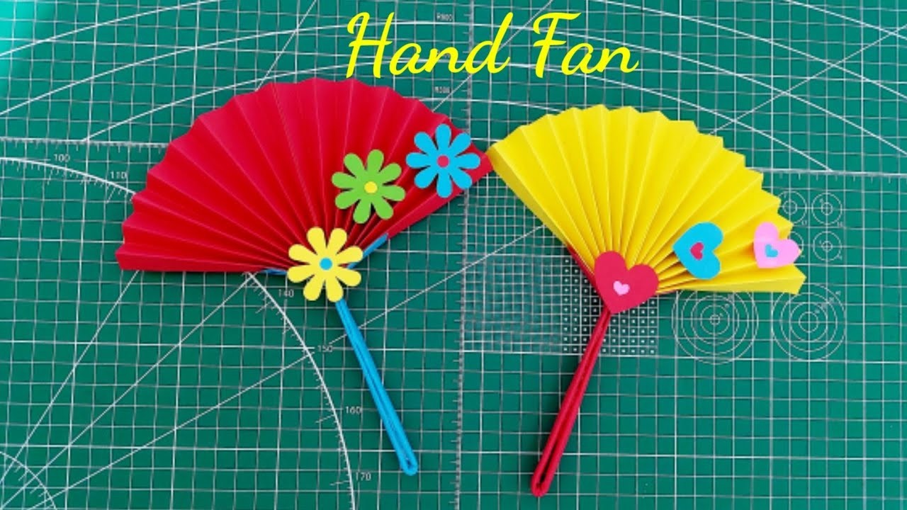 Tutorial How To Make A Hand Fan Hand Fan From Colour Paper DIY tutorial-how-to-make-a-hand-fan-hand-fan-from-colour-paper-diy