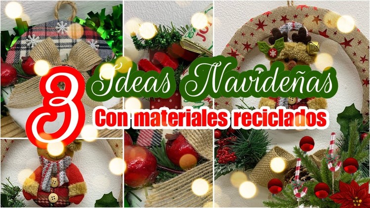 3 Ideas NAVIDEÑAS 2021.Manualidades para vender o regalar.Christmas decorations.decorações de Natal