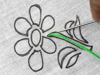 Amazing miniature fantasy flower embroidery design | hand embroidery new format | easy tutorial