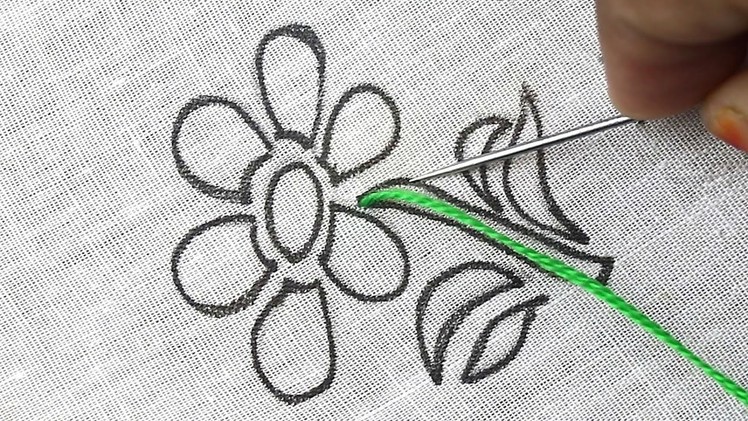 Amazing miniature fantasy flower embroidery design | hand embroidery new format | easy tutorial