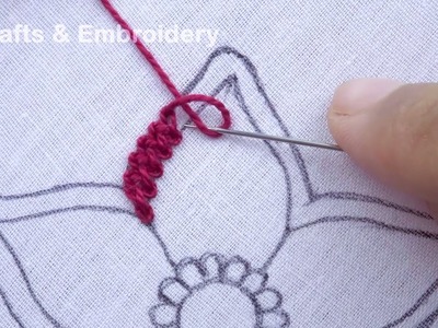 Beautiful Hand Embroidery Design , Very Easy Flower Embroidery Tutorial For Dresses, Flower Stitch