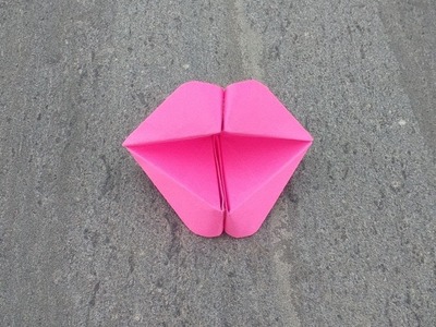 Beautiful pink lips origami || easy origami lips