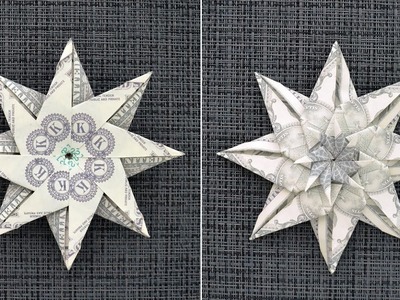 Brilliant MONEY STAR | Christmas Dollar Origami | Tutorial DIY (the idea by Moneyfoldernj)