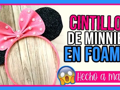 Cintillo de Minnie mouse en foamy, manualidades faciles, foamy, gomaeva, diy, craft, hecho a mano