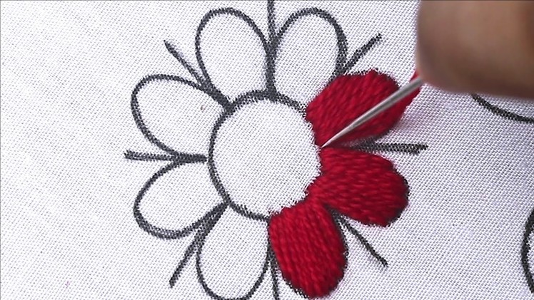 Creative circle embroidery flower stitches, new hand embroidery flower design, Brazilian Embroidery