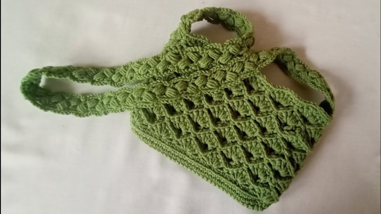 Crochet bag Super easy Tunisian #handmade handle bag#crochet yarn. EP2