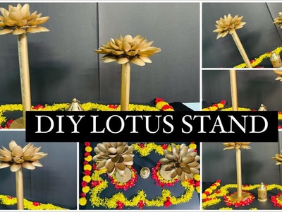 DIY Lotus Stand For Housewarming Decoration | DIY Candle.Diya holder | festival decoration ideas