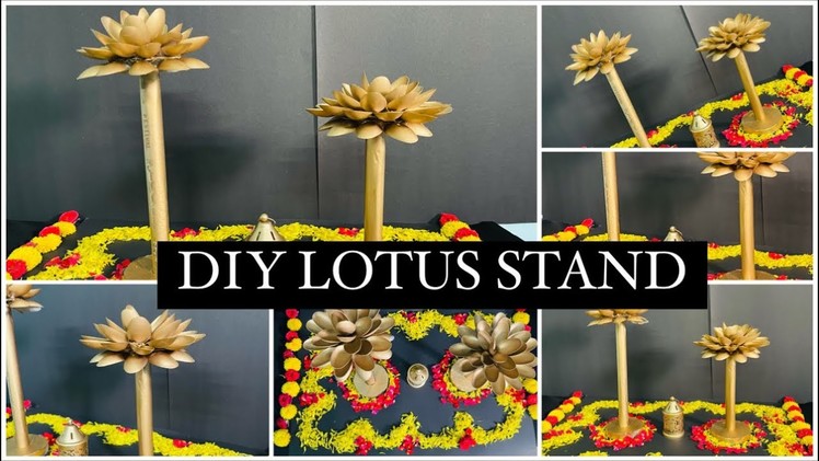 DIY Lotus Stand For Housewarming Decoration | DIY Candle.Diya holder | festival decoration ideas