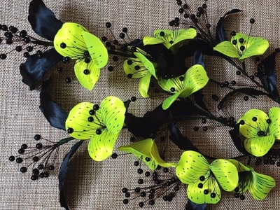 DIY | satin ribbon flowers | flower making | ribbon flowers | easy Crafts | satin ribbon crafts