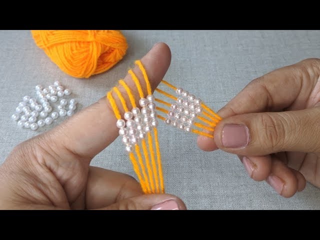 Easy Hand Embroidery flower design trick.Amazing Hand Embroidery flower.Latkan design idea:Blouse