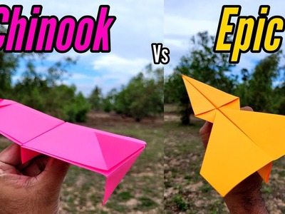 Epic vs Chinook Paper Airplanes Flying Comparison and Making