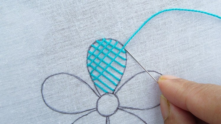 Hand Embroidery Latest Net Stitch Crochet Knitting Easy 3D Flower Making Needle Work Tutorial