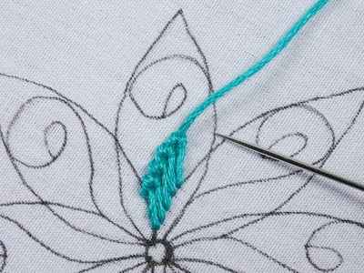 Hand embroidery super easy flower design step by step tutorial for beginners