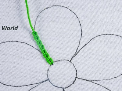 Hand embroidery unique fluffy petal flower design easy needle work by @RoseWorld