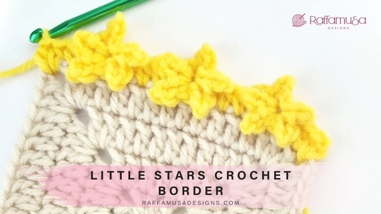 How to Crochet a Little Stars Border. Edging - RaffamusaDesigns