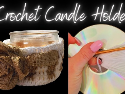 How To Crochet Candle Holder.Basket. Bath and Body Works Candle.Easy Crochet