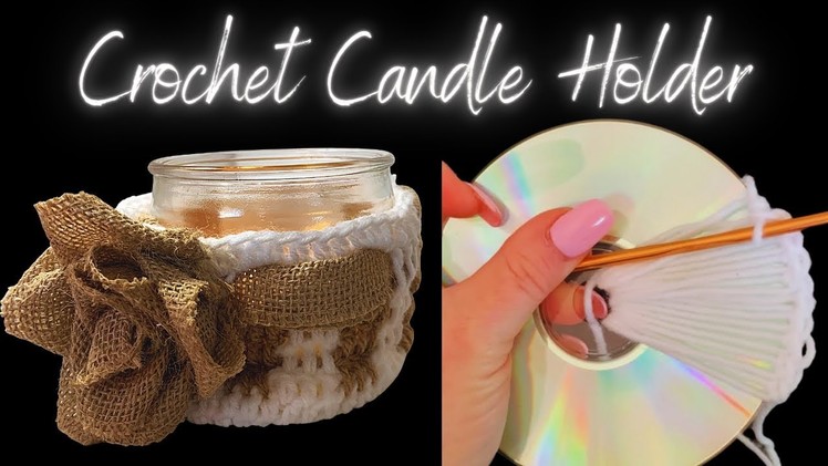 How To Crochet Candle Holder.Basket. Bath and Body Works Candle.Easy Crochet