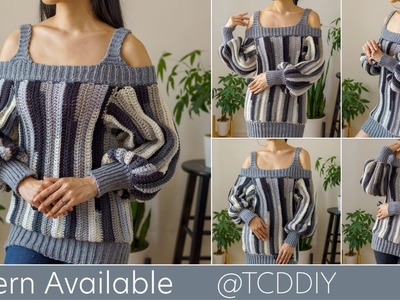 How to Crochet: Sweater Dress w. Strap | Pattern & Tutorial DIY