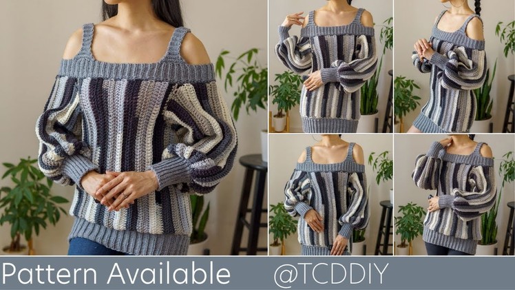 How to Crochet: Sweater Dress w. Strap | Pattern & Tutorial DIY