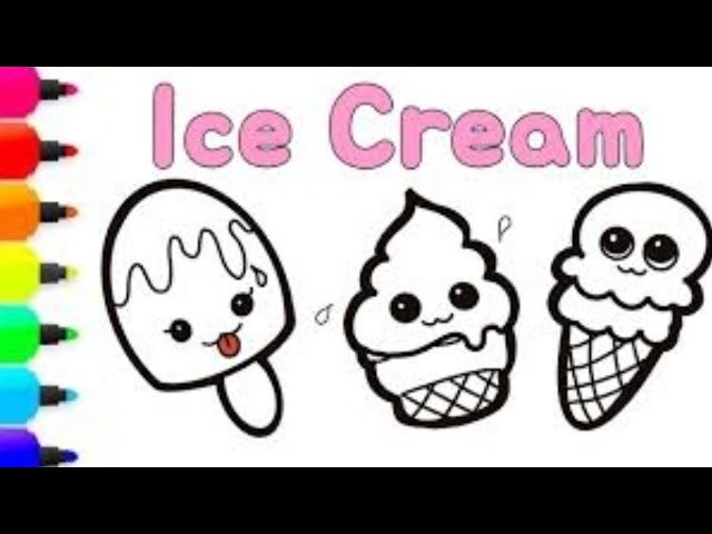 How to draw an ice cream easy