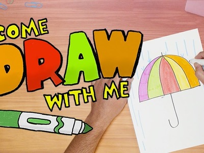 How to Draw an Umbrella | Come Draw With Me
