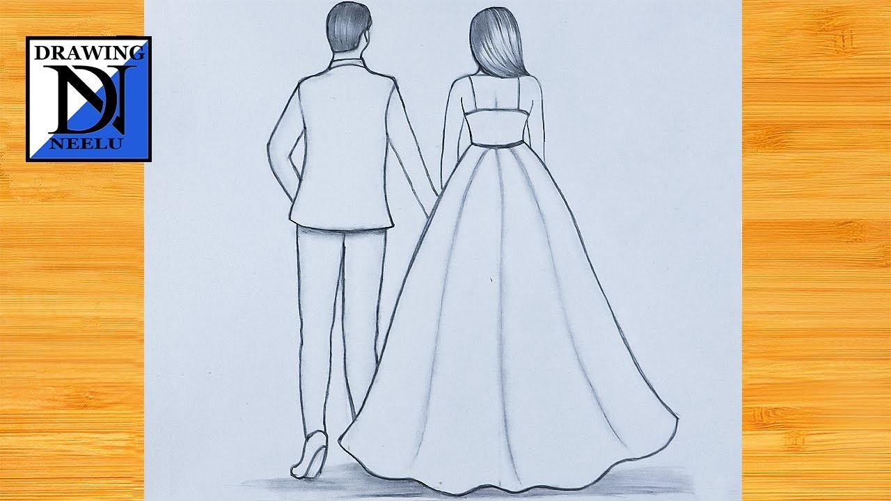 How to Draw Couple Very Easy, Step by Step Drawing Tutorial, Easy ...