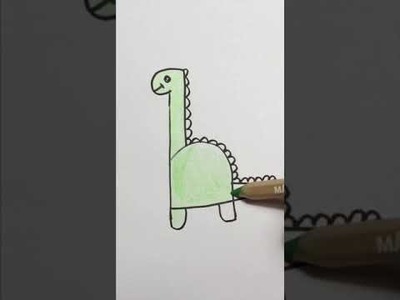 How to draw  DINOSAUR easy and cute. ????