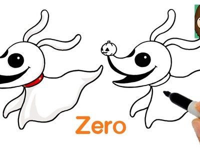 How to Draw Zero Pet Ghost Dog ????The Nightmare Before Christmas
